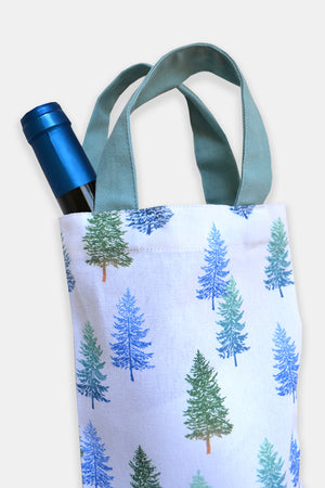 Tahoe Pine Fabric Wine Bag