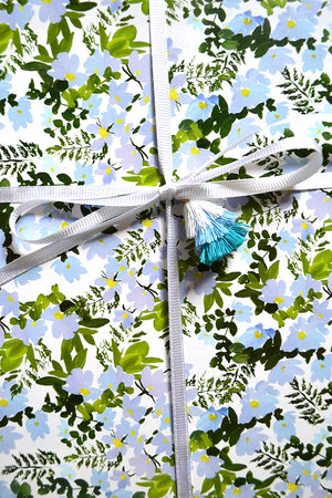 Blue Blooms Gift Wrap