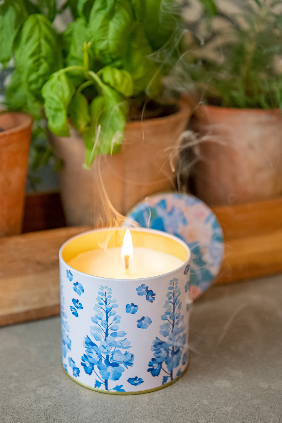 Blue Soy Wax tealight candles