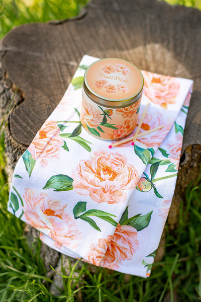 Mason Jar Bouquet Tea Towel