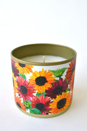 Sunflower Tin Candle