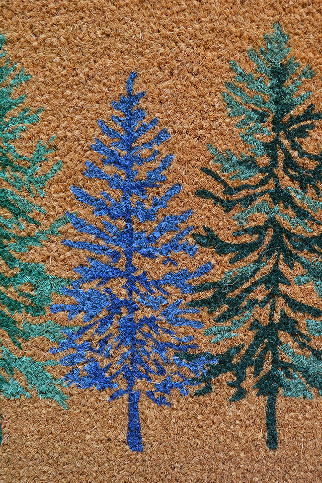 Paint & Petals Tahoe Pine Door Mat - Blue